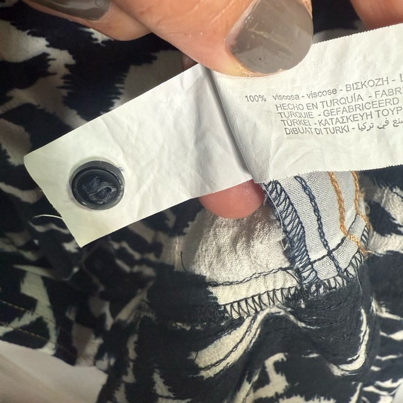 Zara Graphic Button-front Midi Dress W-994 Size XS - Picture 8 of 8